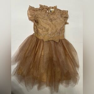 Jenna & Jessie Elegant Lace and Tulle Dress with Bow